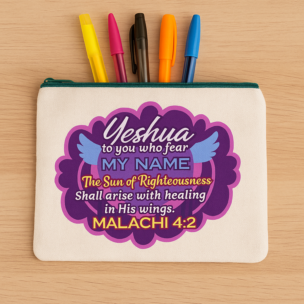 Bible Verse Inspirational Pen Bag – Faith-Based Zipper Pouch for Everyday Use