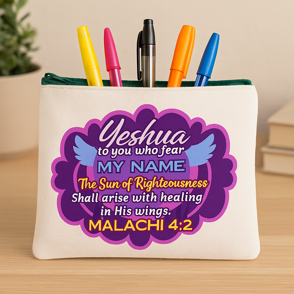 Bible Verse Inspirational Pen Bag – Faith-Based Zipper Pouch for Everyday Use