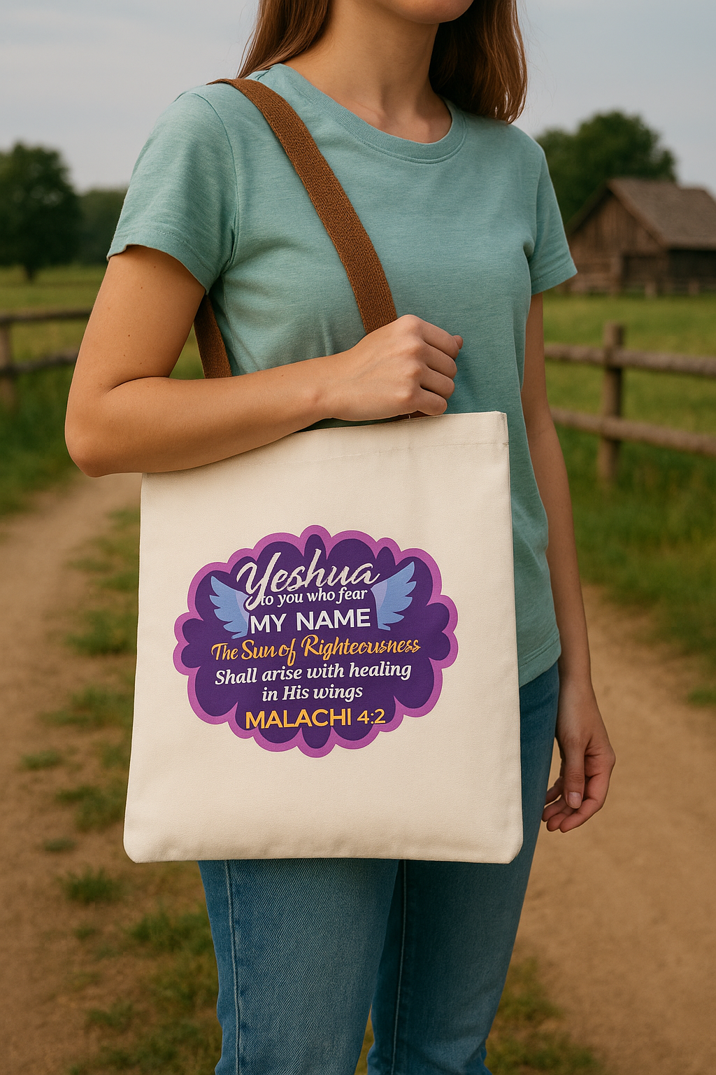 Bible Verse Inspirational Tote Bag – Faith & Scripture Daily Carryall