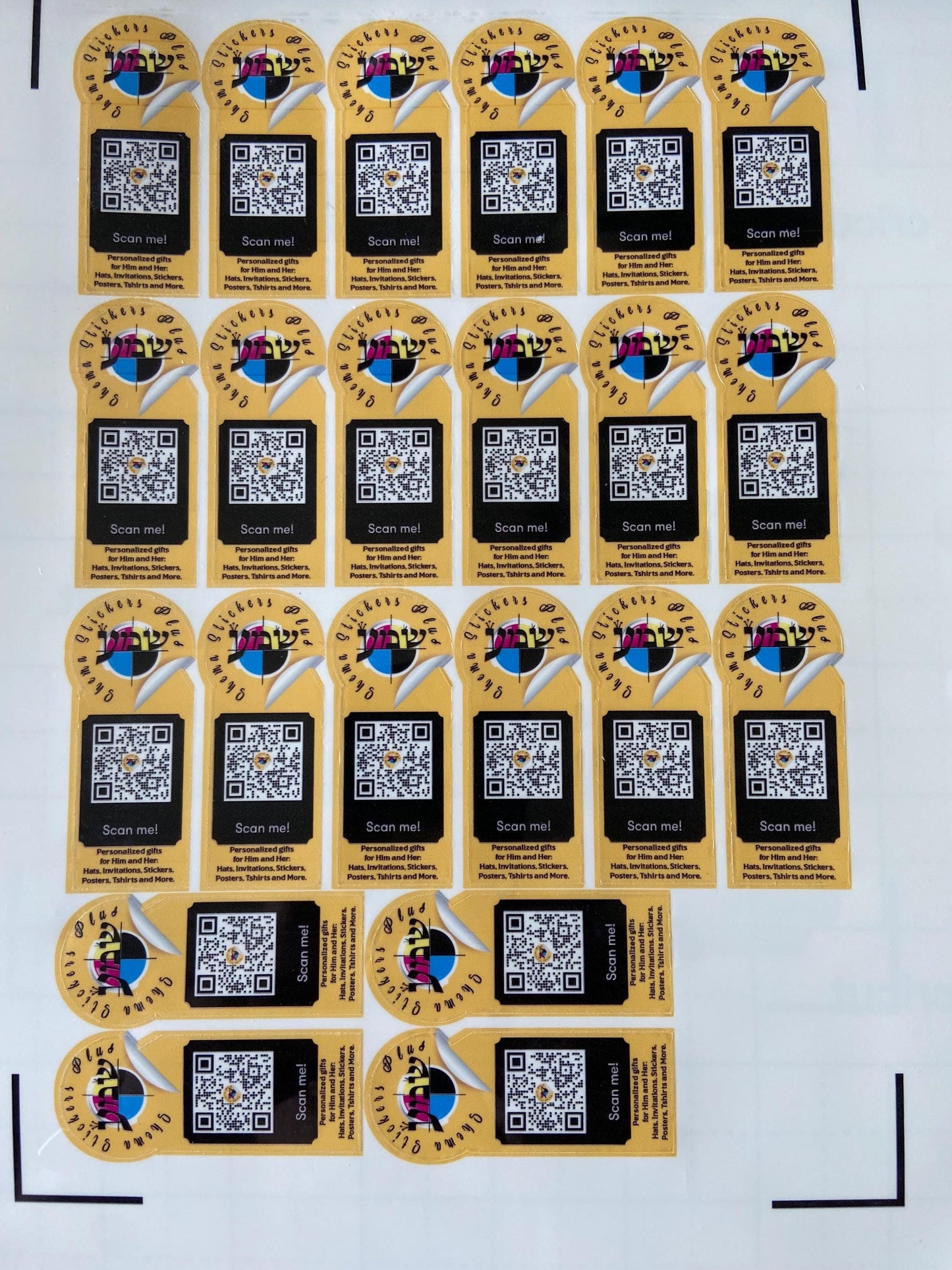 Twenty Personalized decals for shipping with your logo